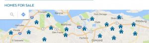Homes for sale map