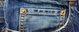 Close up of Pocket on denim jeans