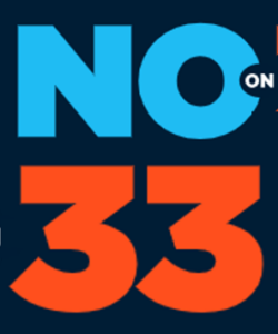 NO on Prop 33 image