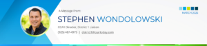 Stephen Wondolowski message masthead + link to dist 1 email