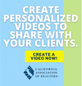 "Create personalized videos to share with clients" ad + link to app