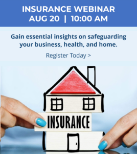Insurance Webinar ad + link to registration