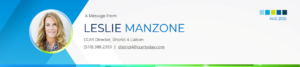 Leslie Manzone masthead + link to email