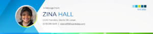 Zina Hall Masthead with link to email
