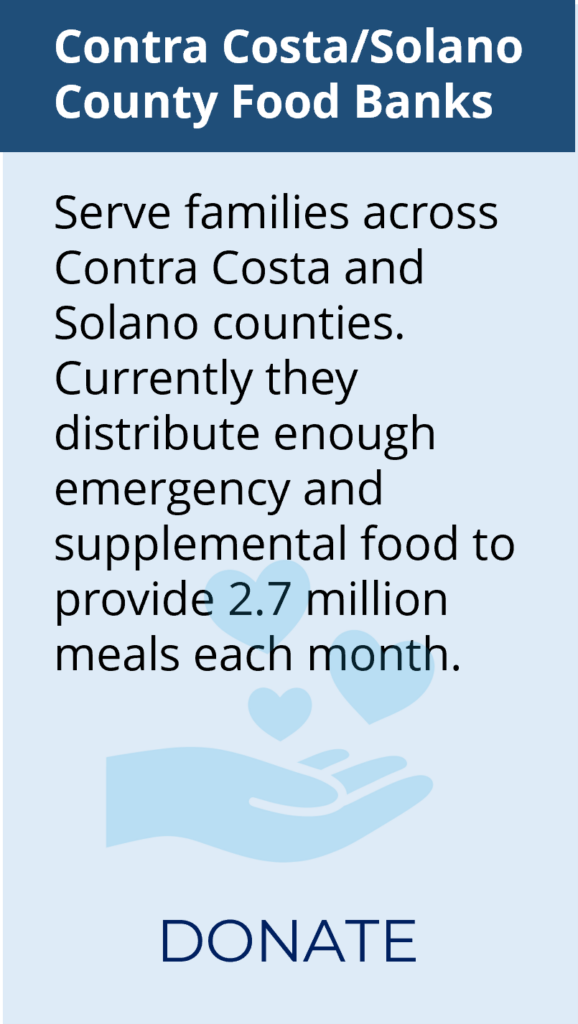 Contra Costa Food Bank; Solano County Food Bank; Donate