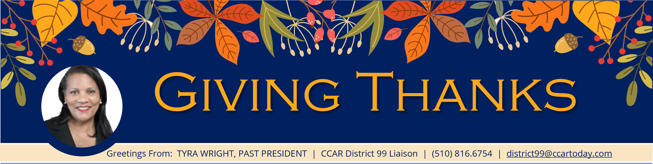 Tyra Wright Masthead + link to email