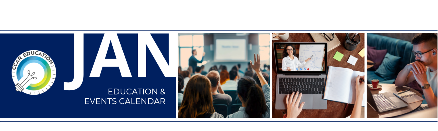 Jan 2026 Education & Events Calendar Masthead image