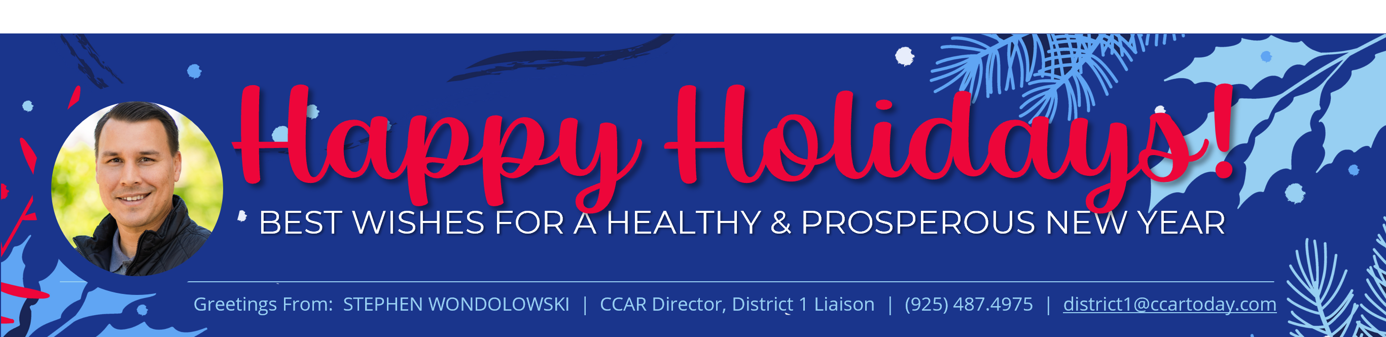 Stephen Wondolowski masthead + link to email