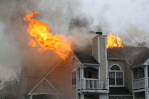 House on fire image