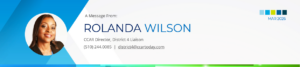 Rolanda Wilson masthead + email link