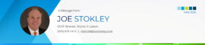 Joe Stokley masthead + link to email