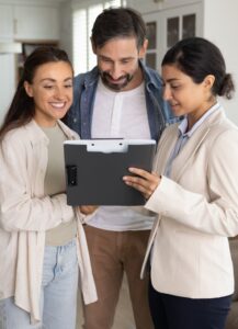 Realtor with couple